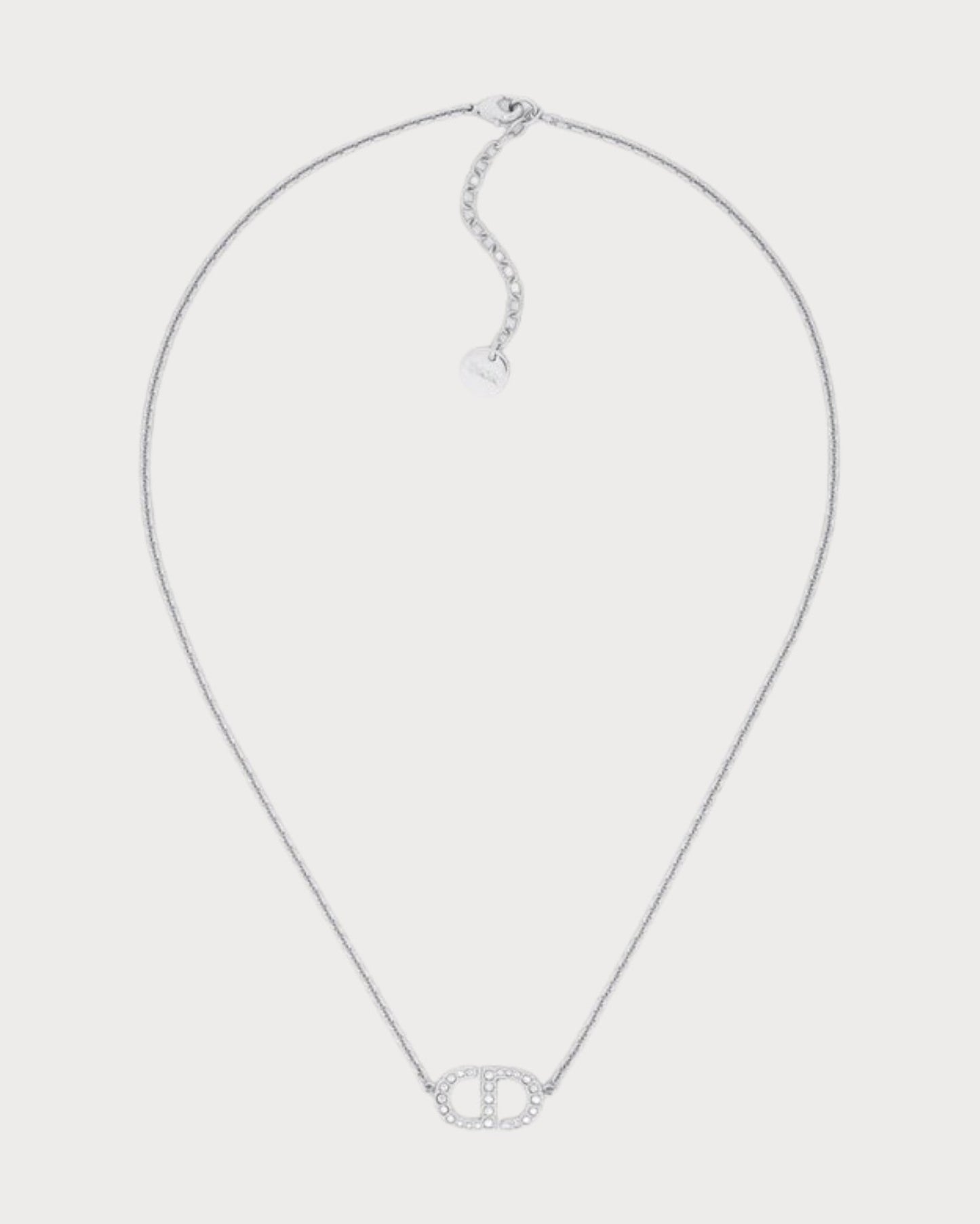CHRISTIAN DIOR Petit CD Necklace Gold-Finish Metal(Silver)