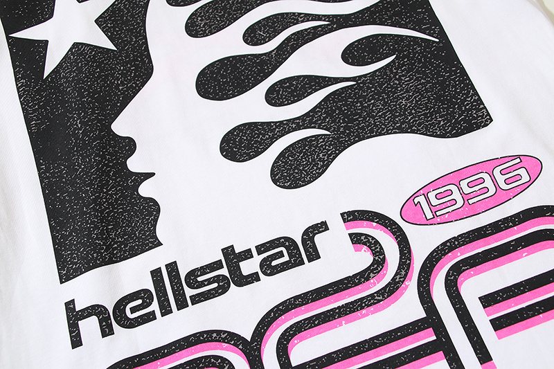 Hellstar Pink & Black Graphic T-Shirt — detail