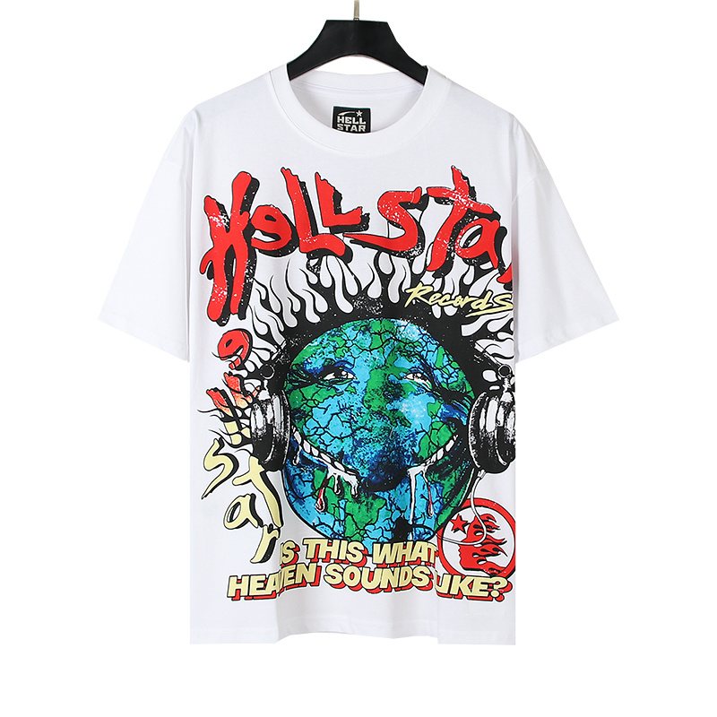 Hellstar Records Earth Graphic Short-Sleeve T-Shirt — front