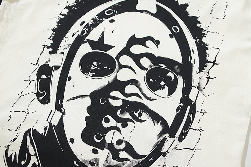 Hellstar 777 Face Graphic Contrast T-Shirt — detail