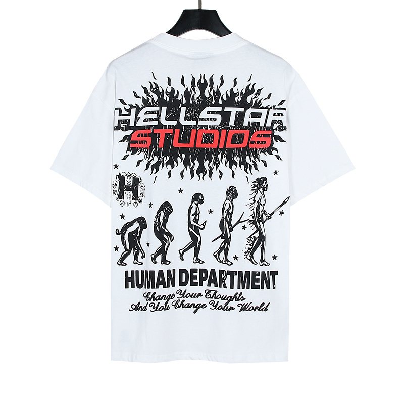 Hellstar Skull Flame Graphic T-Shirt — back