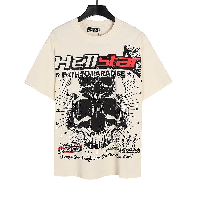 Hellstar Skull Flame Graphic T-Shirt — front