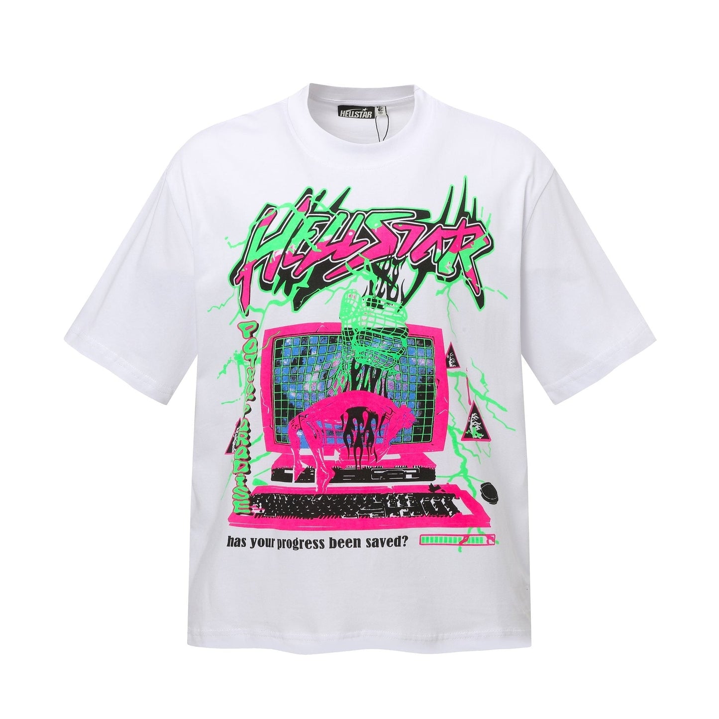 Hellstar Has Your Progress Been Saved? Graphic T-Shirt — front