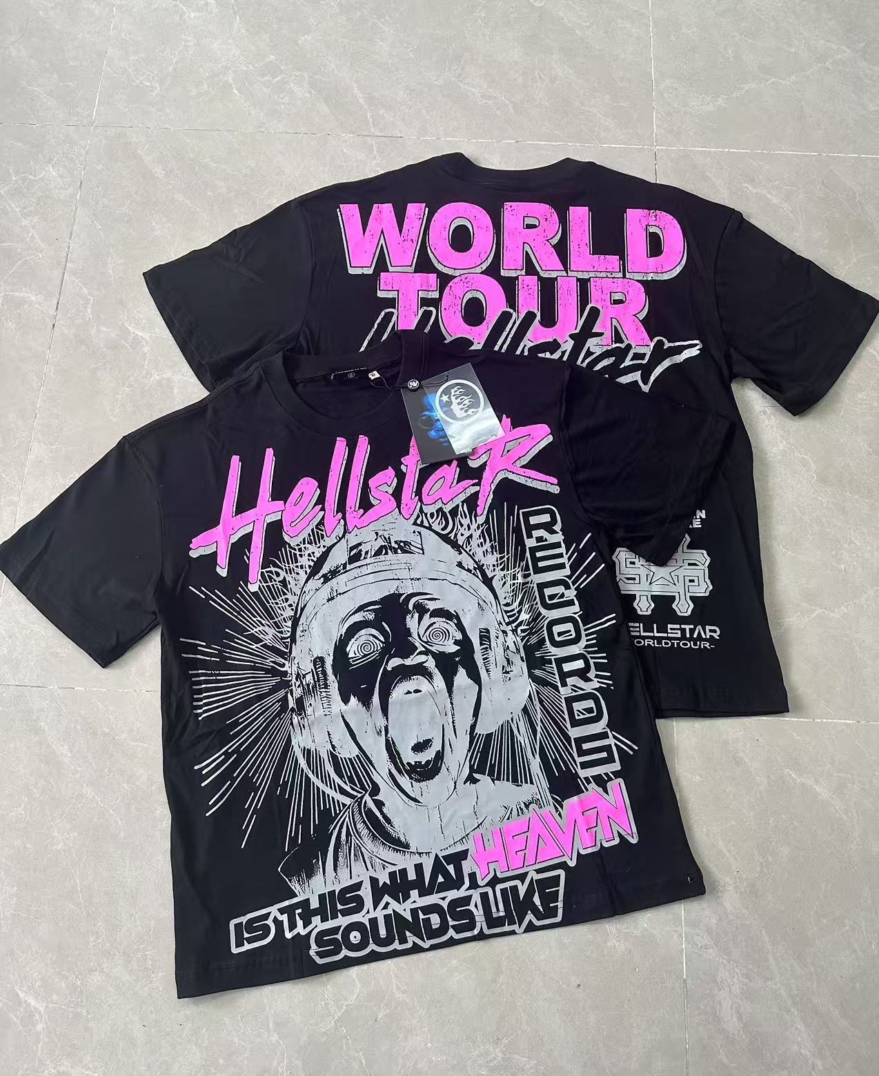 Hellstar World Tour Records Graphic T-Shirt — context