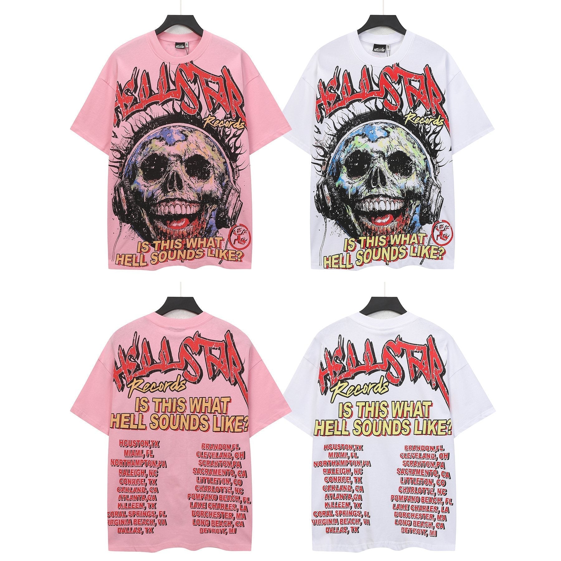 Hellstar Skull Records Graphic T-Shirt — comparison
