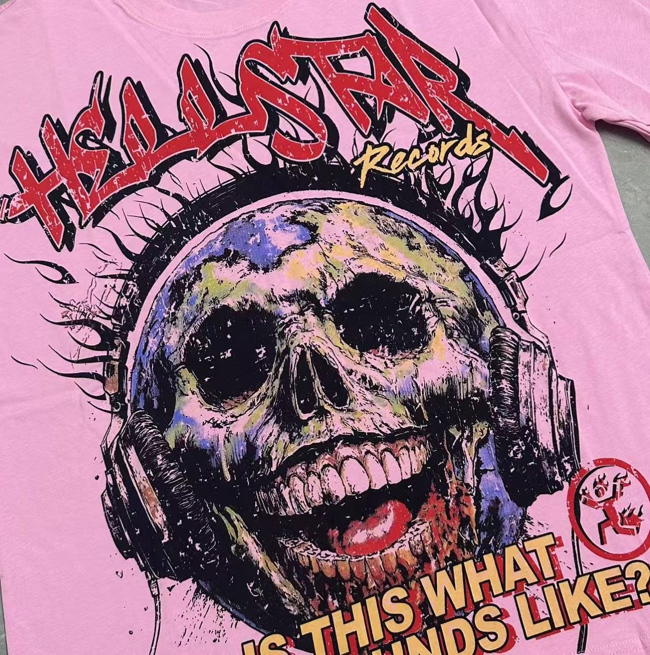 Hellstar Skull Records Graphic T-Shirt — detail