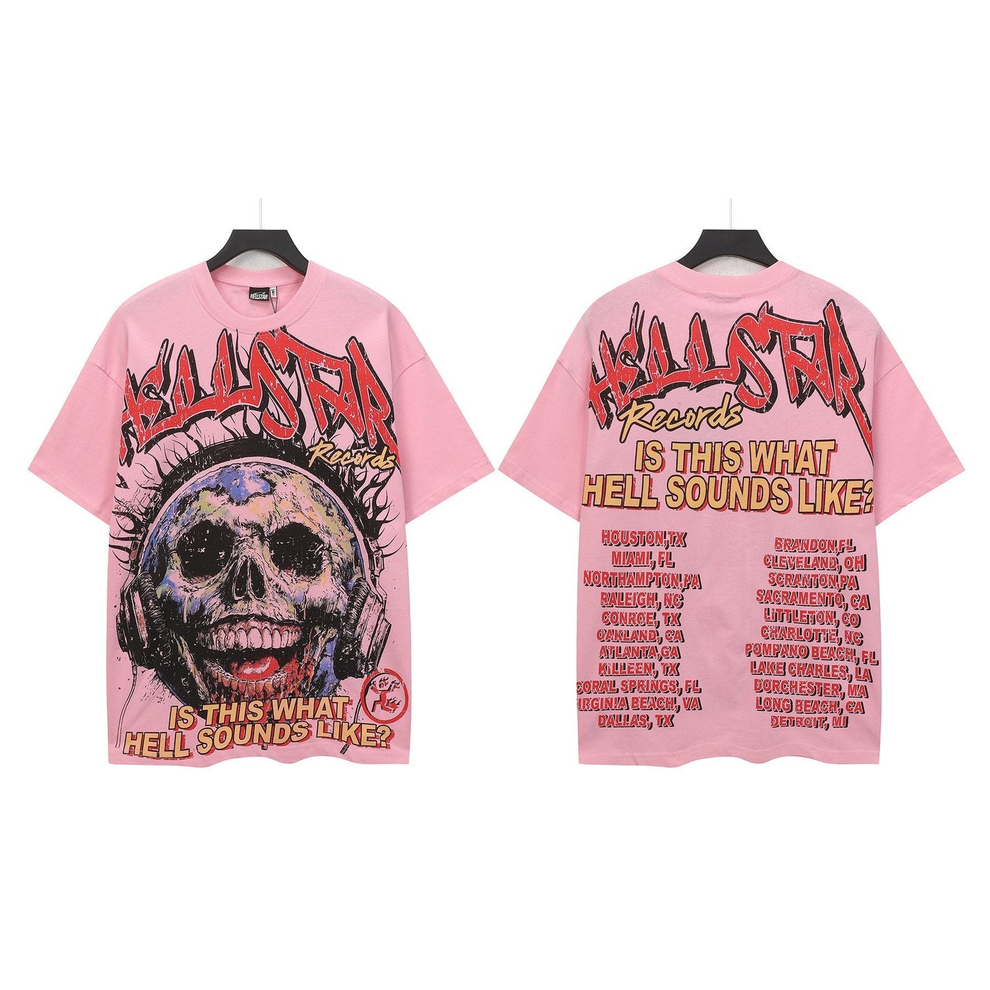 Hellstar Skull Records Graphic T-Shirt — front