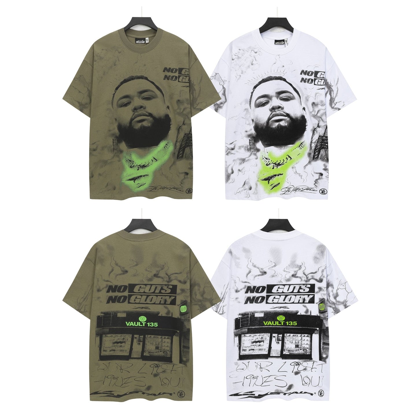 Hellstar No Guts No Glory Portrait Graphic T-Shirt — comparison