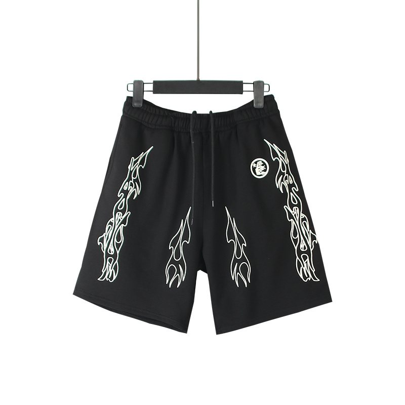 Hellstar Flame Graphic Shorts — front