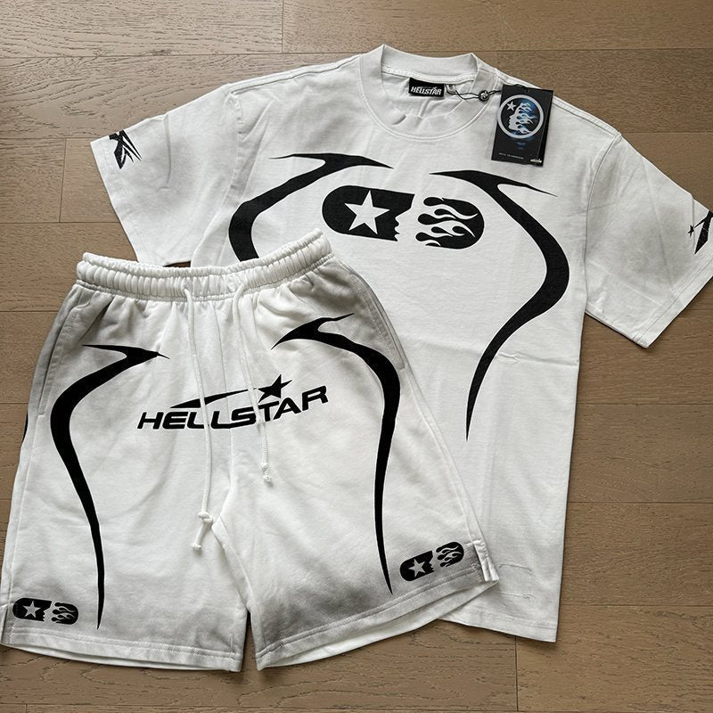 Hellstar Washed Graphic Short-Sleeve Set — front