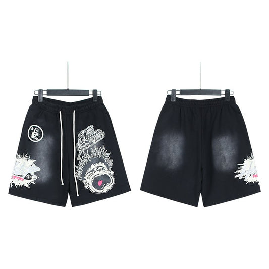 Hellstar Washed Worldwide Club Graphic Shorts — hero