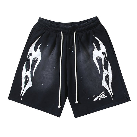 Hellstar Washed Speckled Graphic Shorts — hero