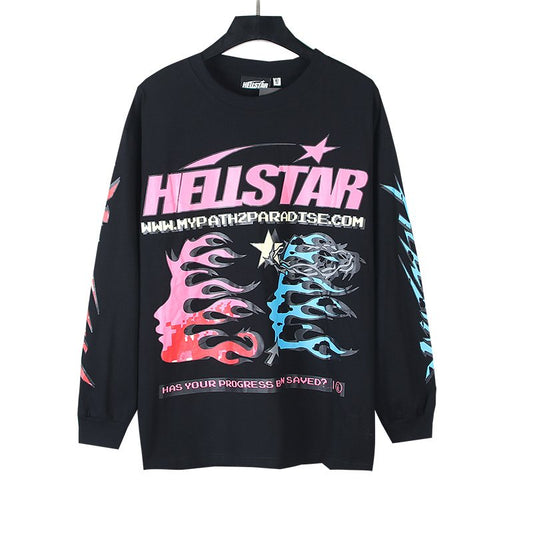 Hellstar Flame Graphic Long-Sleeve T-Shirt — hero