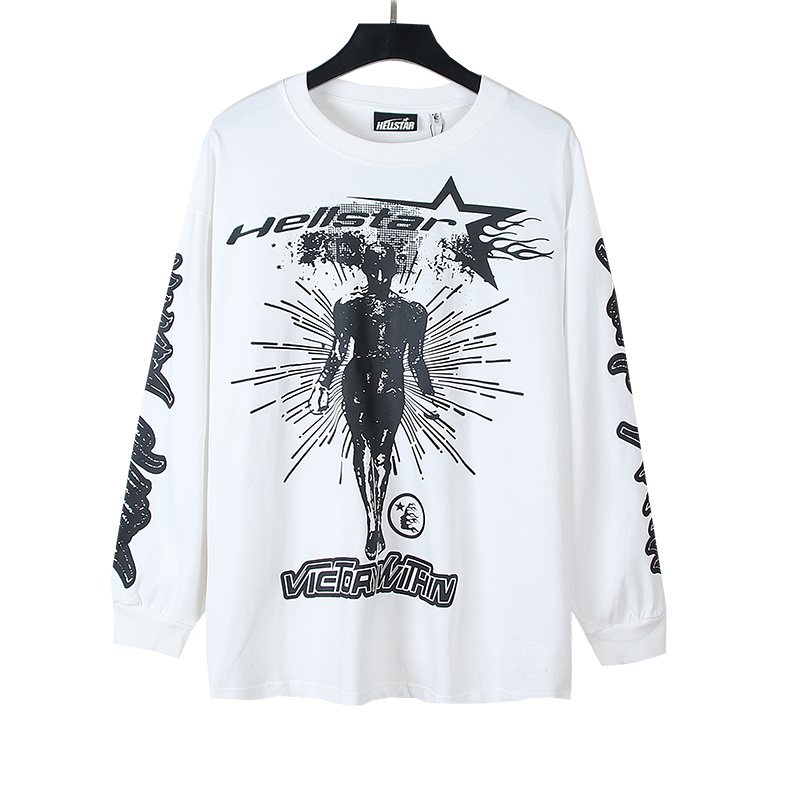 Hellstar Flame Head Graphic Long-Sleeve T-Shirt — front
