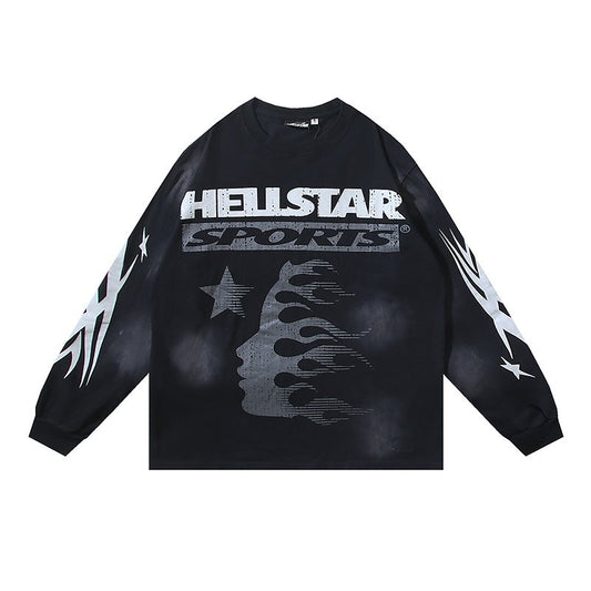Hellstar Distressed Sports Graphic Long-Sleeve T-Shirt — hero