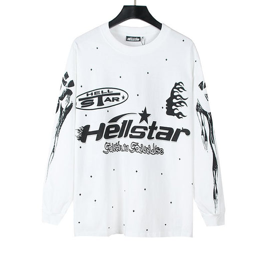 Hellstar White Graphic Long-Sleeve T-Shirt — hero