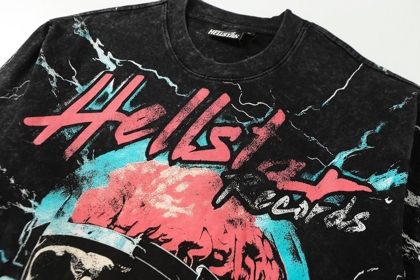 Hellstar Bigger Than Satan Skull Graphic Long-Sleeve T-Shirt — detail