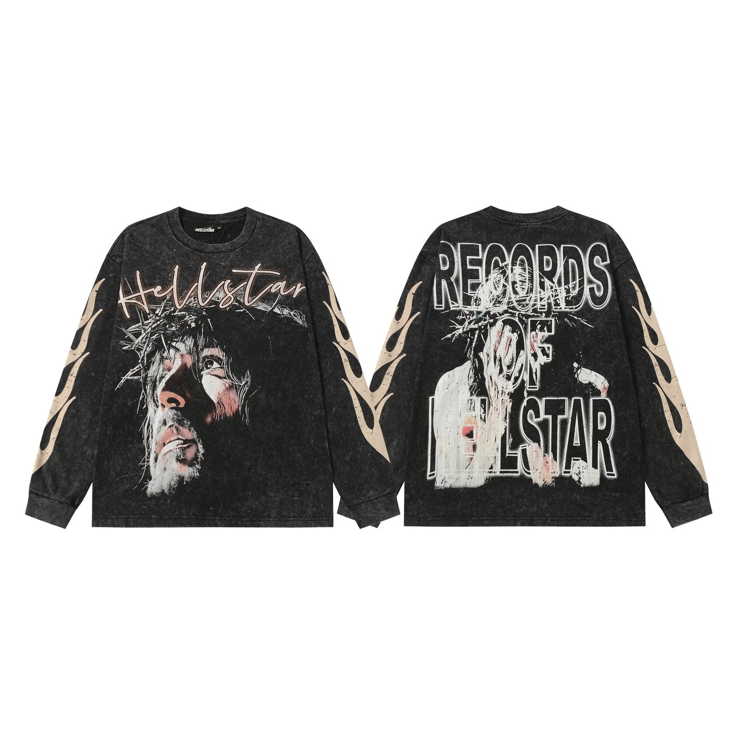 Hellstar Records Graphic Long-Sleeve T-Shirt — front