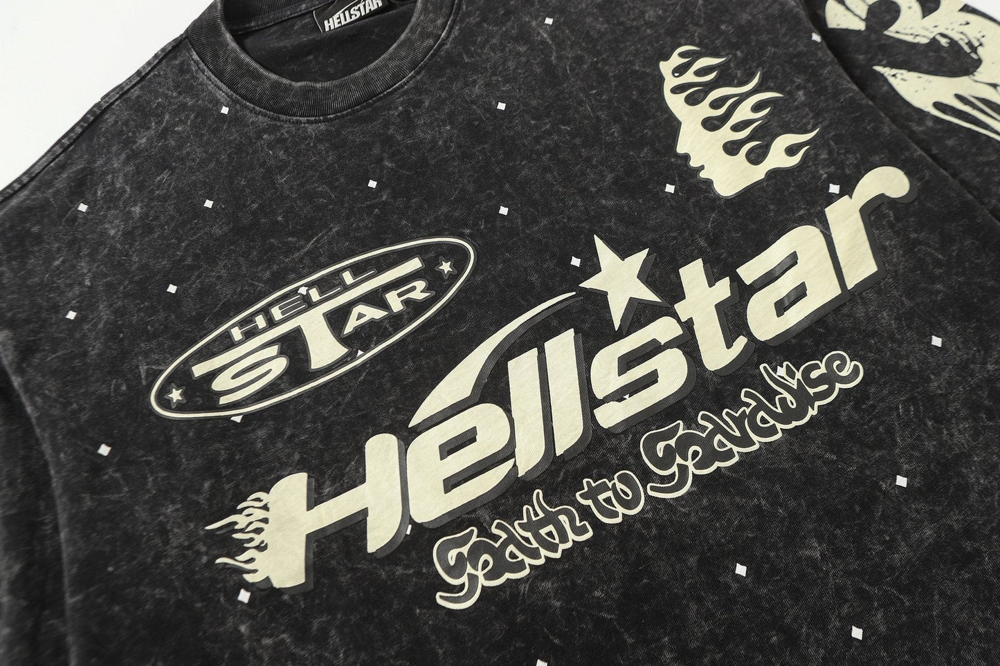 Hellstar Flame Star Graphic Long-Sleeve T-Shirt — detail