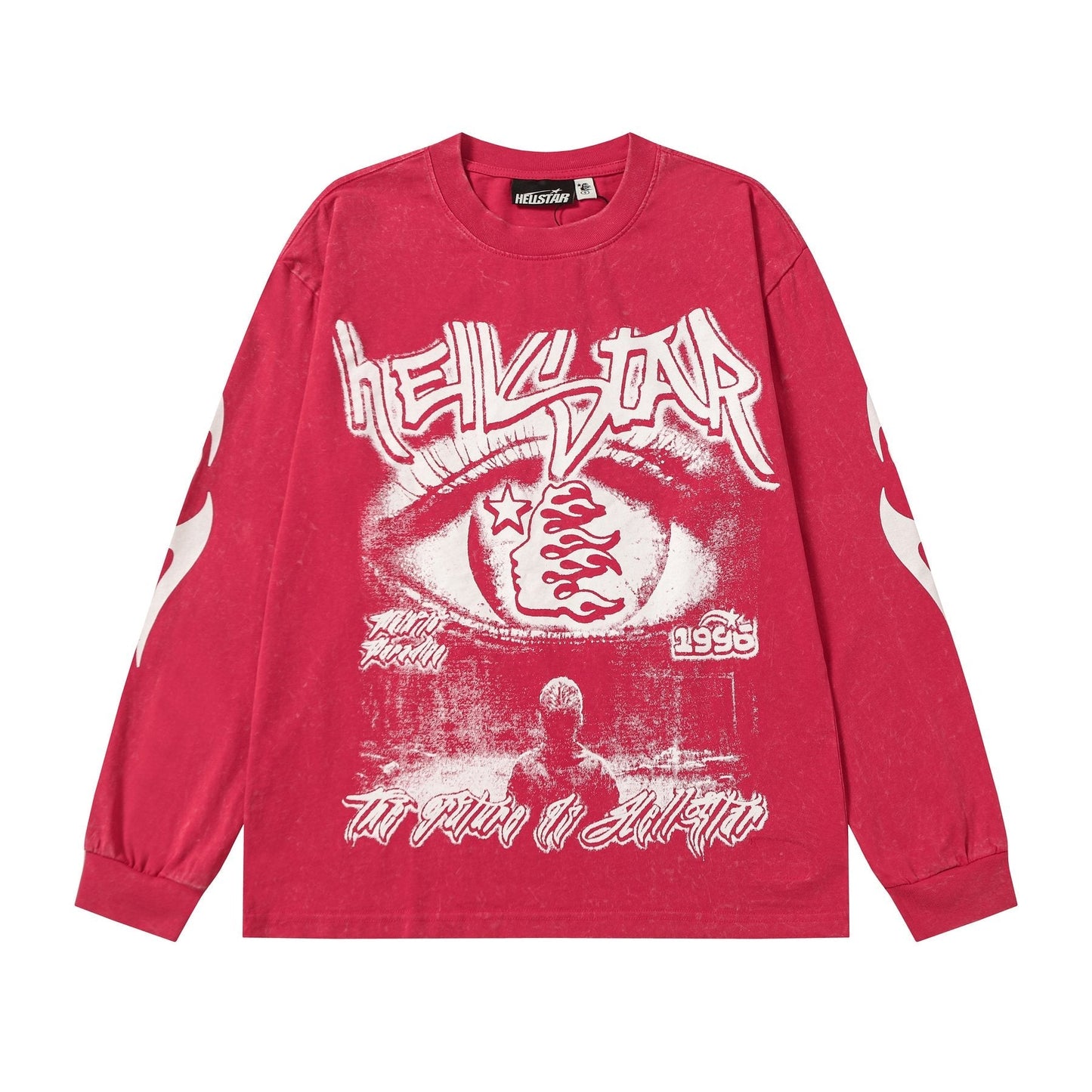 Hellstar Eye & Flame Graphic Long-Sleeve T-Shirt — front