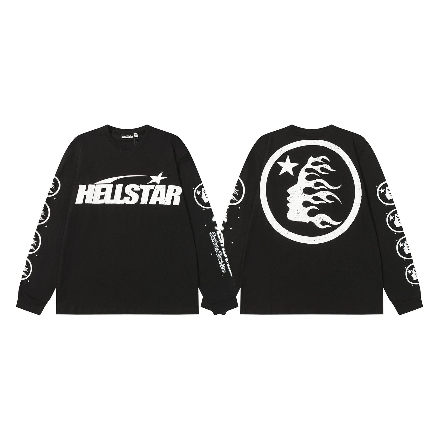 Hellstar Flaming Head Graphic Long-Sleeve T-Shirt — hero