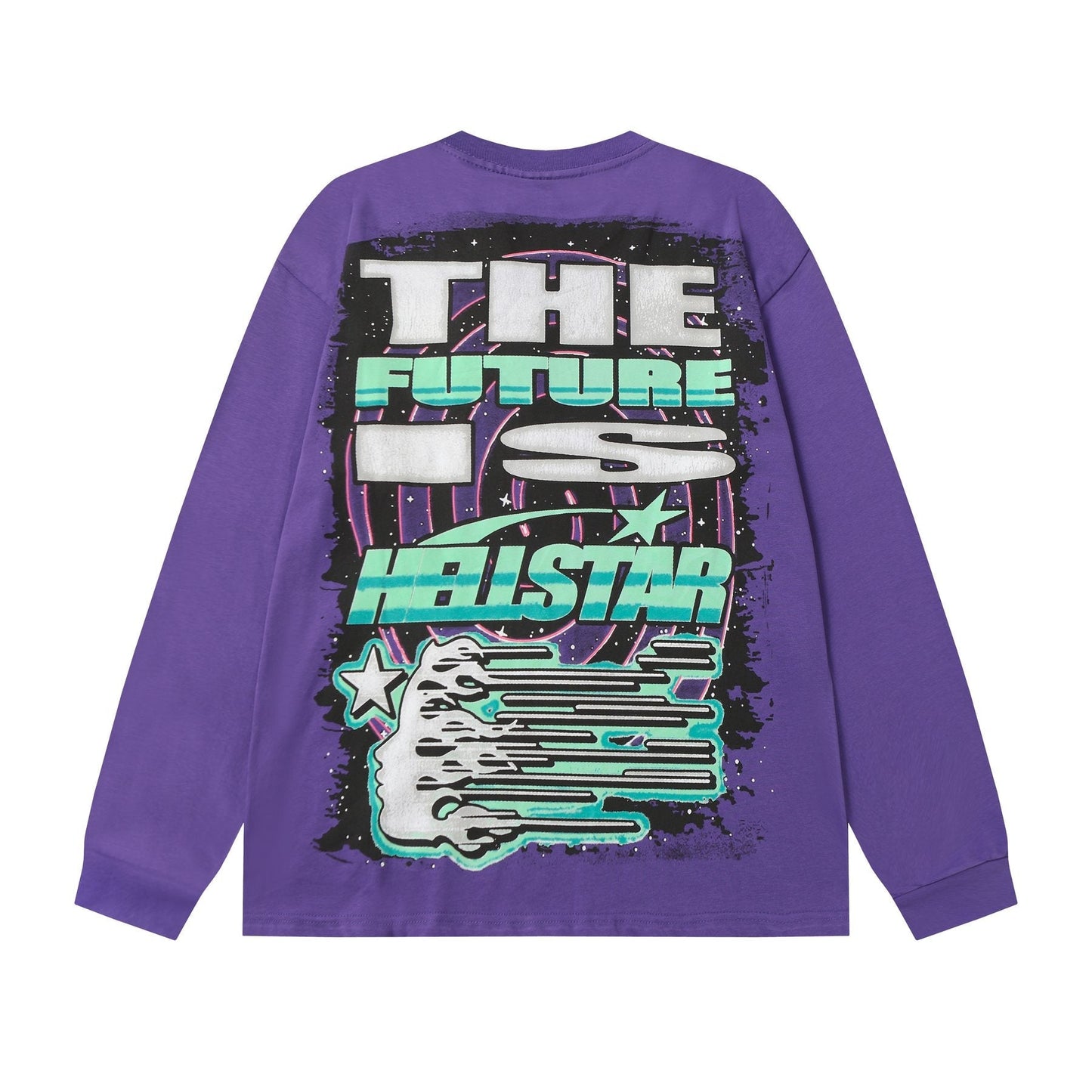 Hellstar Path to Paradise Purple Long-Sleeve T-Shirt — back