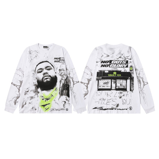 Hellstar White Graphic Long-Sleeve T-Shirt — hero