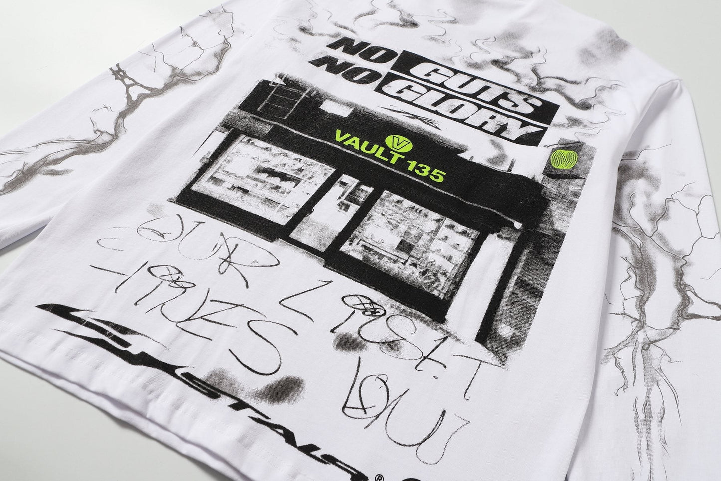 Hellstar White Graphic Long-Sleeve T-Shirt — detail