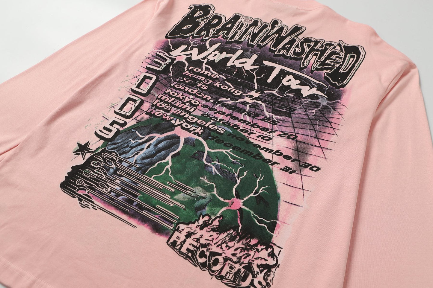 Hellstar Brainwashed 3005 World Tour Long-Sleeve T-Shirt — detail