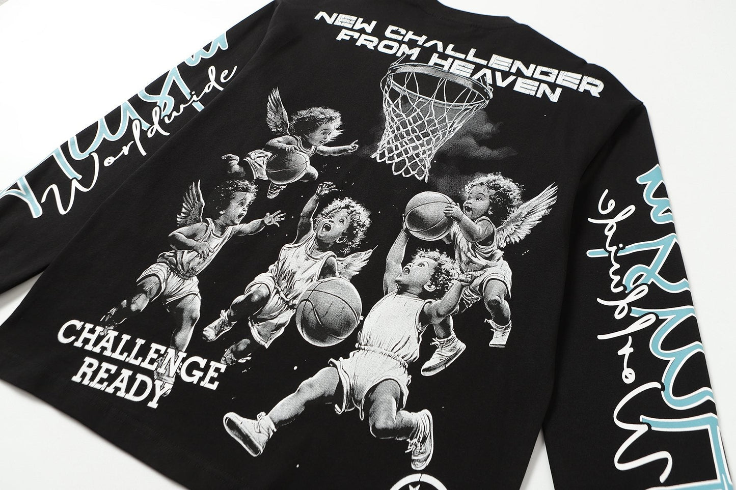 Hellstar Angel Basketball Graphic Long-Sleeve T-Shirt — detail