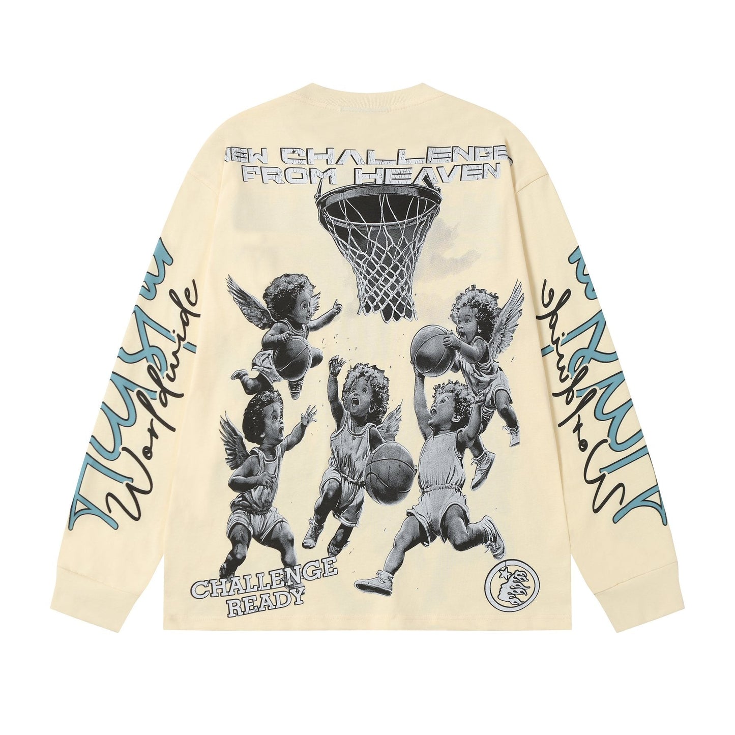 Hellstar Angel Basketball Graphic Long-Sleeve T-Shirt — back