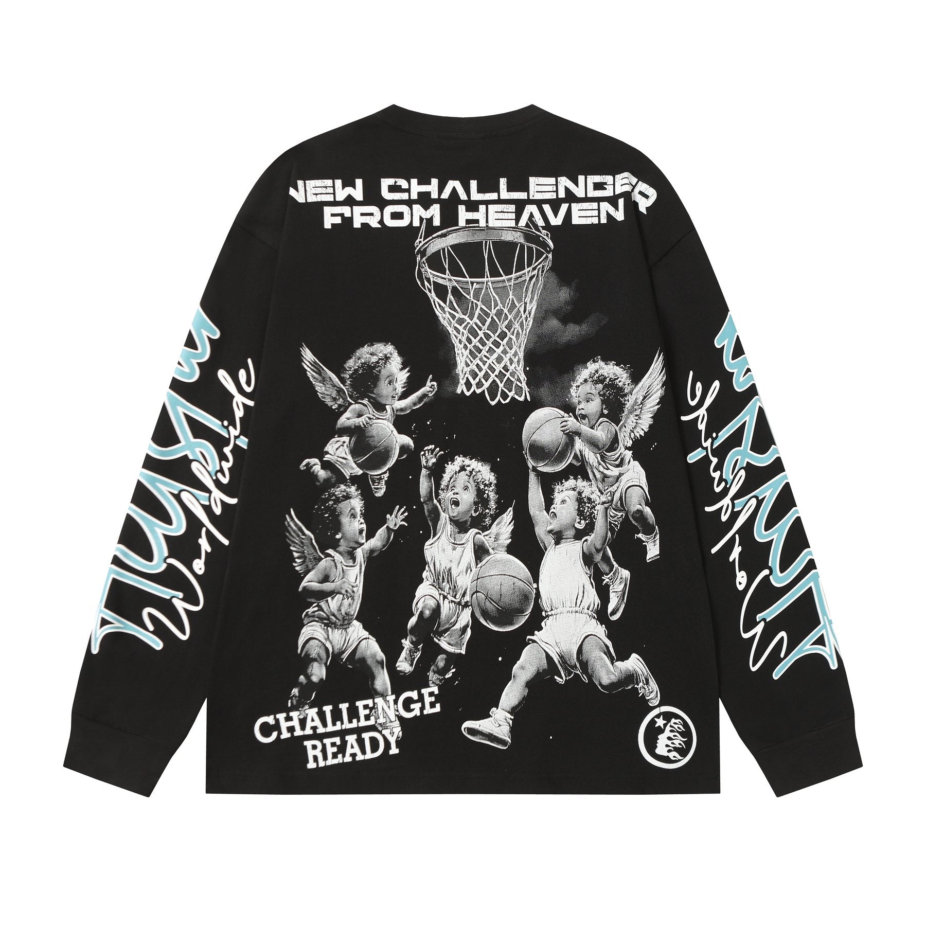 Hellstar Angel Basketball Graphic Long-Sleeve T-Shirt — back