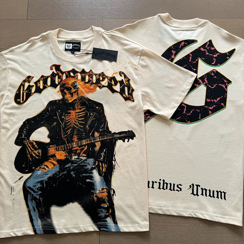 Godspeed Skeleton Guitar Graphic T-Shirt — context