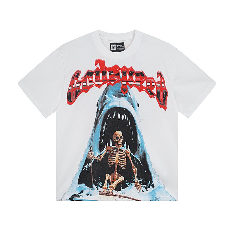 Godspeed Shark Skeleton Graphic T-Shirt — front