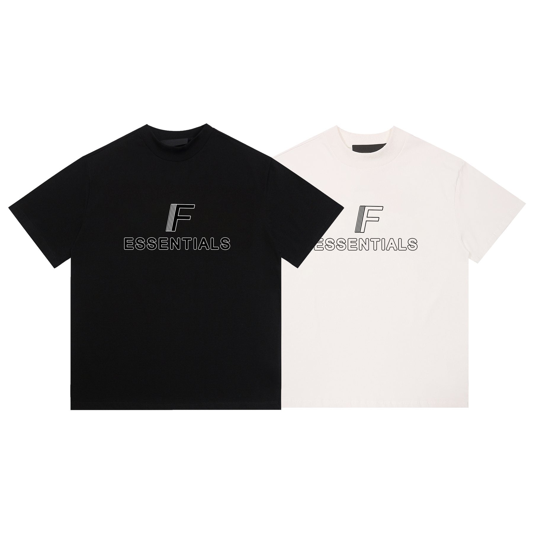 ESSENTIALS F-Letter Embroidered Graphic T-Shirt — comparison