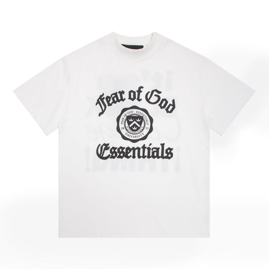 Fear of God Essentials Black College Graphic T-Shirt — hero