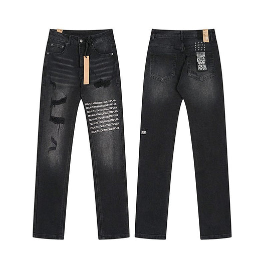 Ksubi Black Washed Graphic Jeans — hero