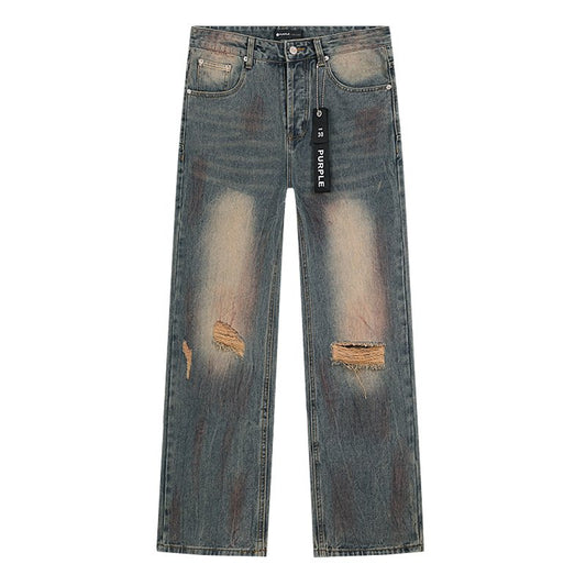 Purple Brand Distressed Blue Jeans — hero