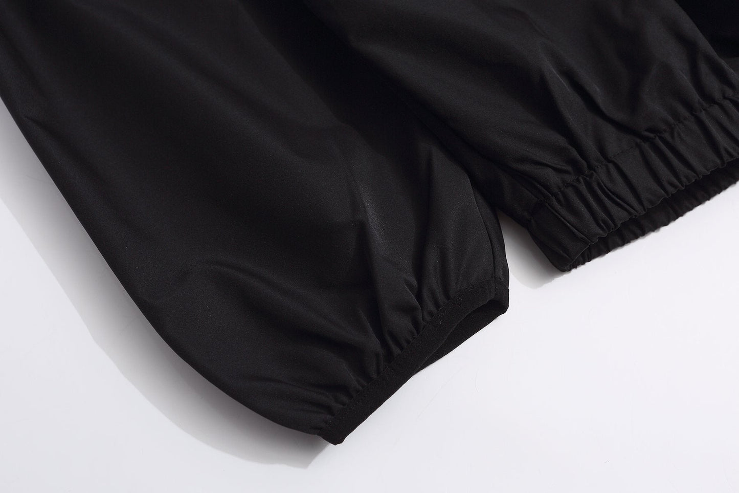 Essentials Black Half-Zip Windbreaker Jacket — detail