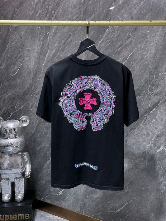 Chrome Hearts Horseshoe Cross Embroidered T-Shirt — hero