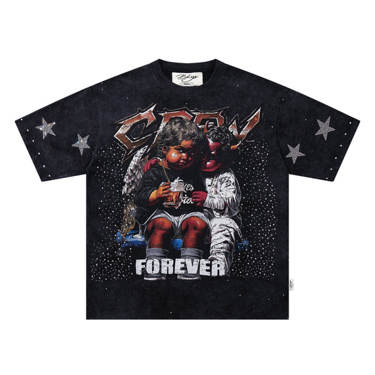 BKYS Revival Rhinestone Star Portrait Graphic T-Shirt — hero