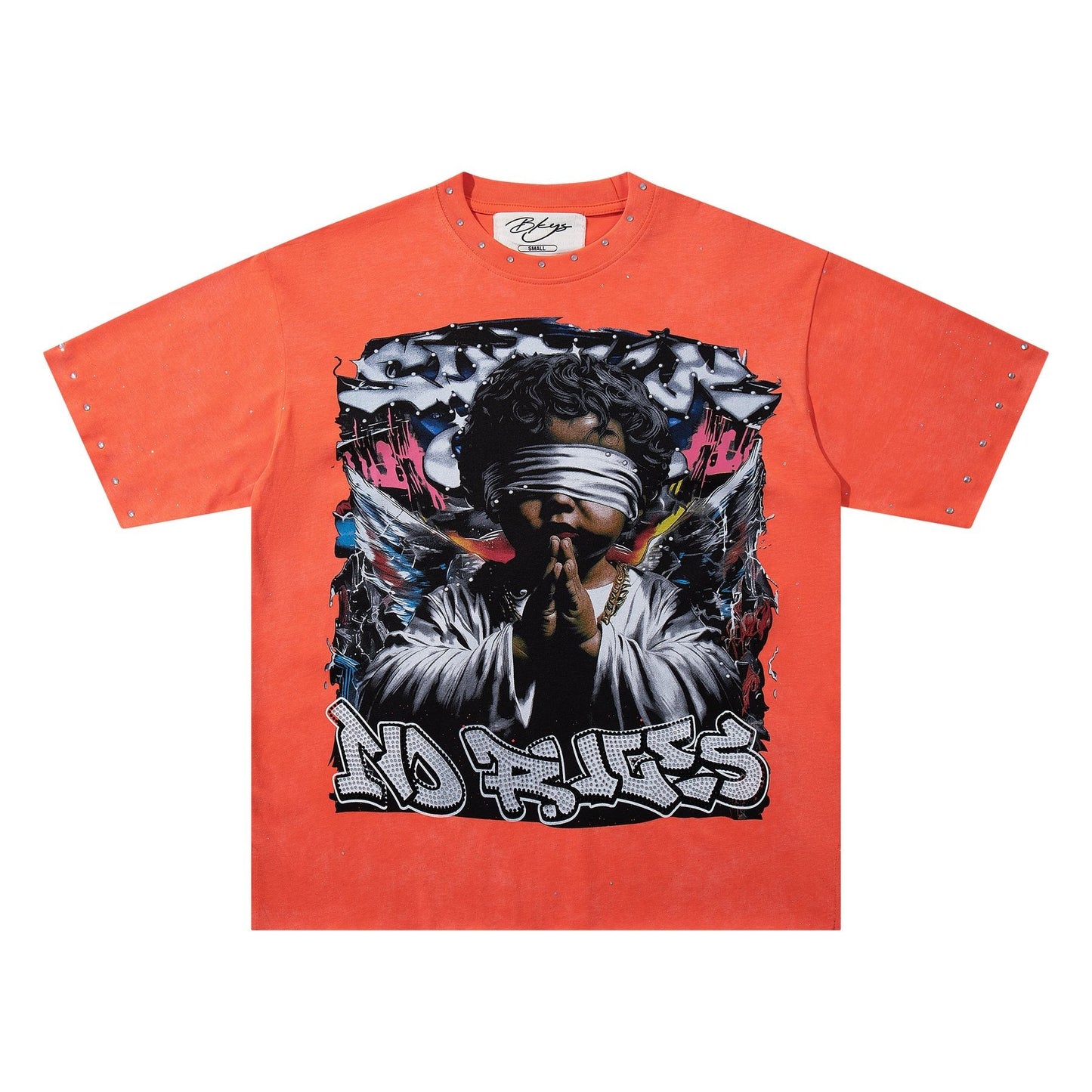 BKYS Revival Rhinestone Portrait Graphic T-Shirt — front