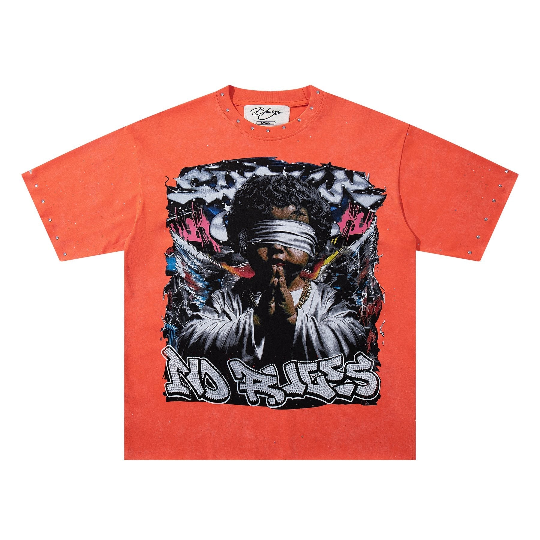 BKYS Revival Rhinestone Portrait Graphic T-Shirt — front