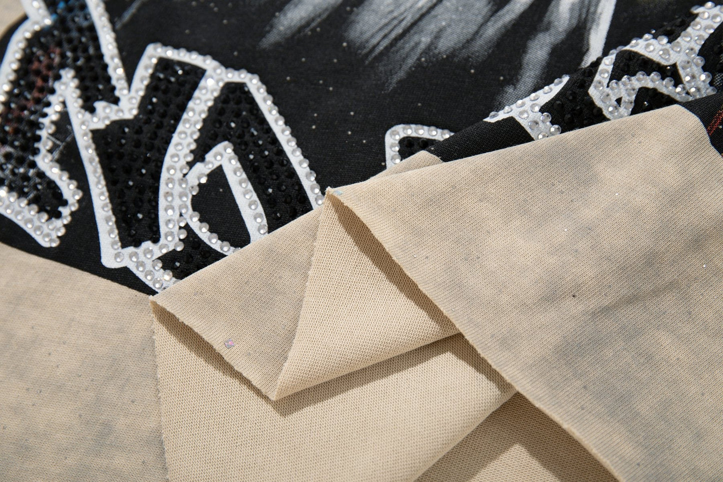 BKYS Revival Rhinestone Portrait Graphic T-Shirt — detail