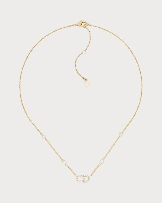 CHRISTIAN DIOR Clair D Lune Necklace Gold-Finish Metal(Gold)