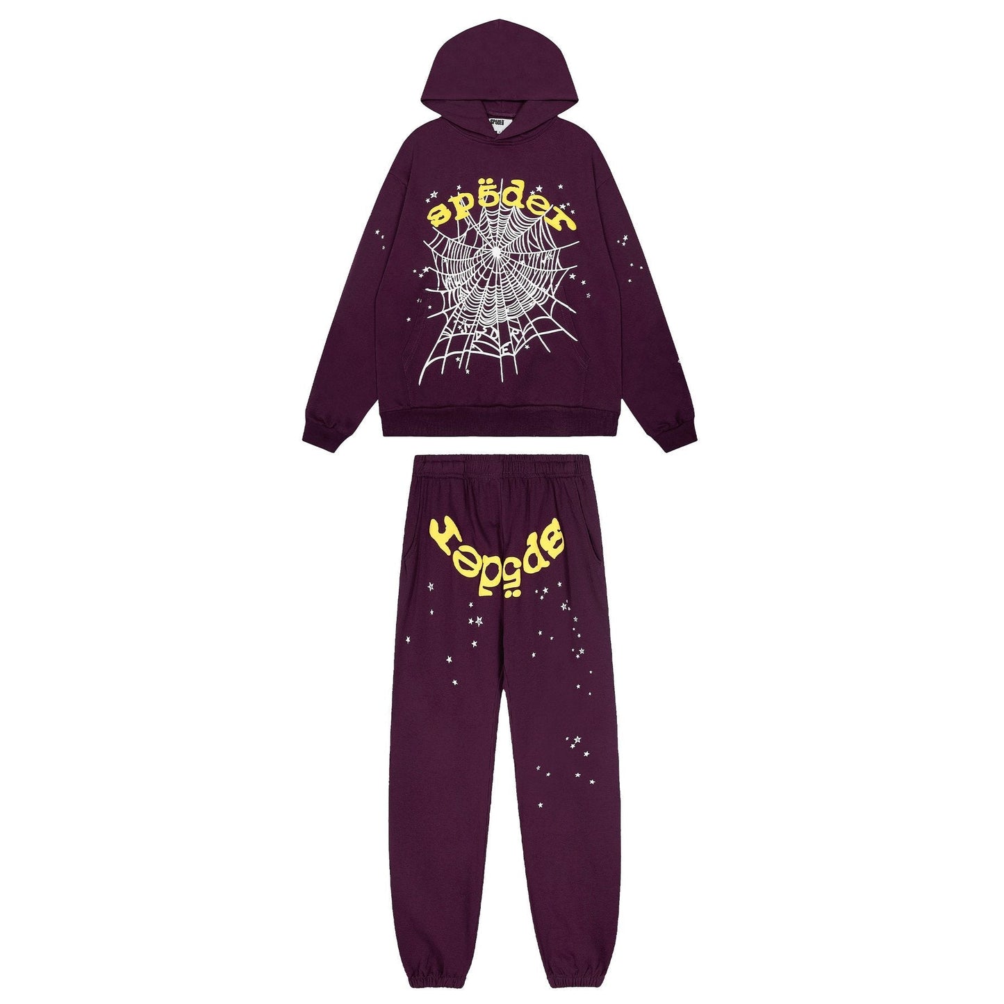 Sp5der Spiderweb Graphic Hoodie & Sweatpants Set — hero