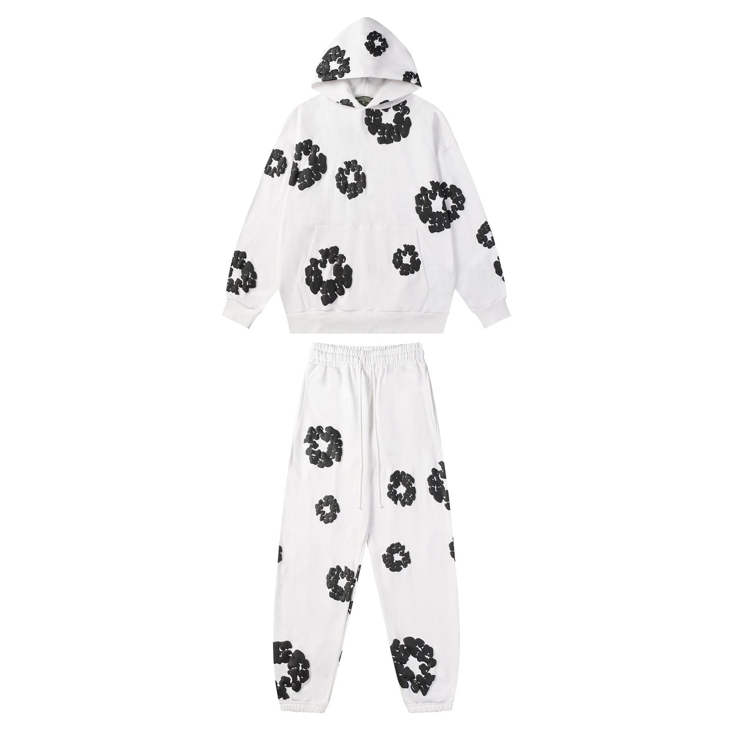 DENIM TEARS Floral Graphic Hoodie & Sweatpants Set — front