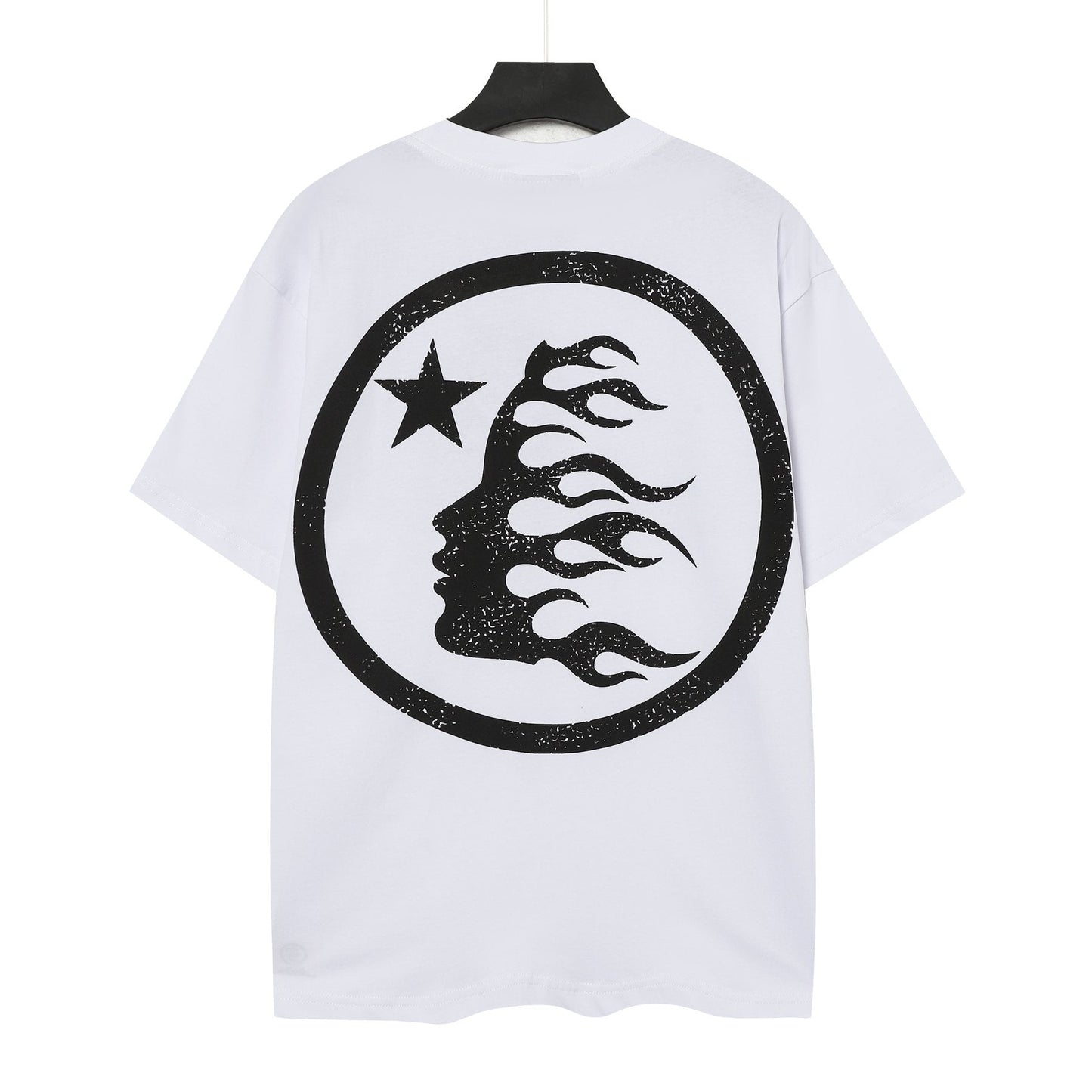 Hellstar Star Flame Rhinestone-Style Graphic T-Shirt — back