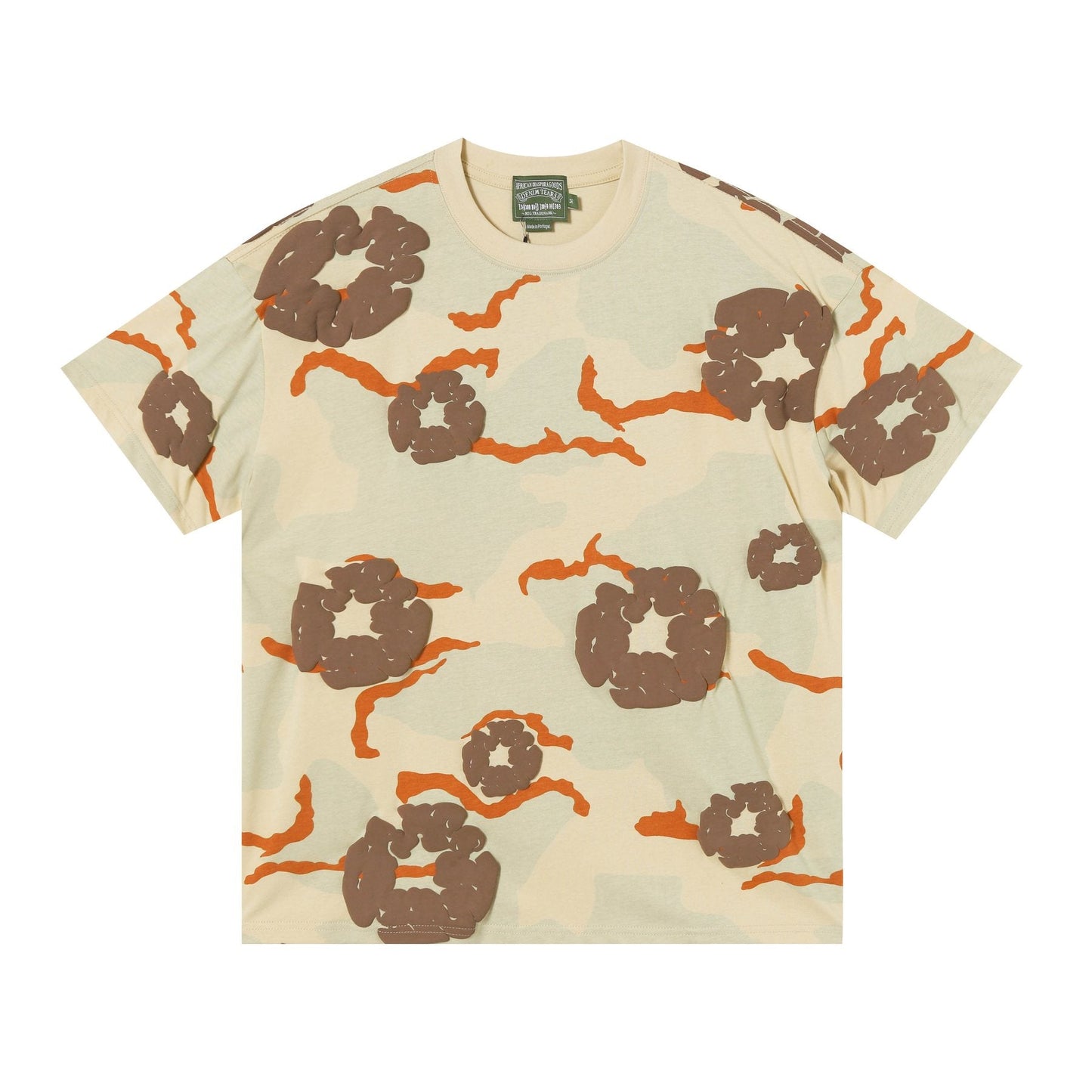 DENIM TEARS Cotton Flower Camo Short-Sleeve Set — front