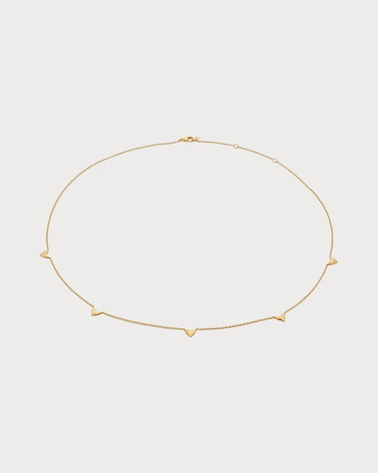 MONICA VINADER Heart Station 18ct Yellow Gold-Plated Vermeil Sterling-Silver Necklace(Gold)